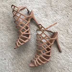 NWOT Target Mossimo tan/beige scrappy high heels